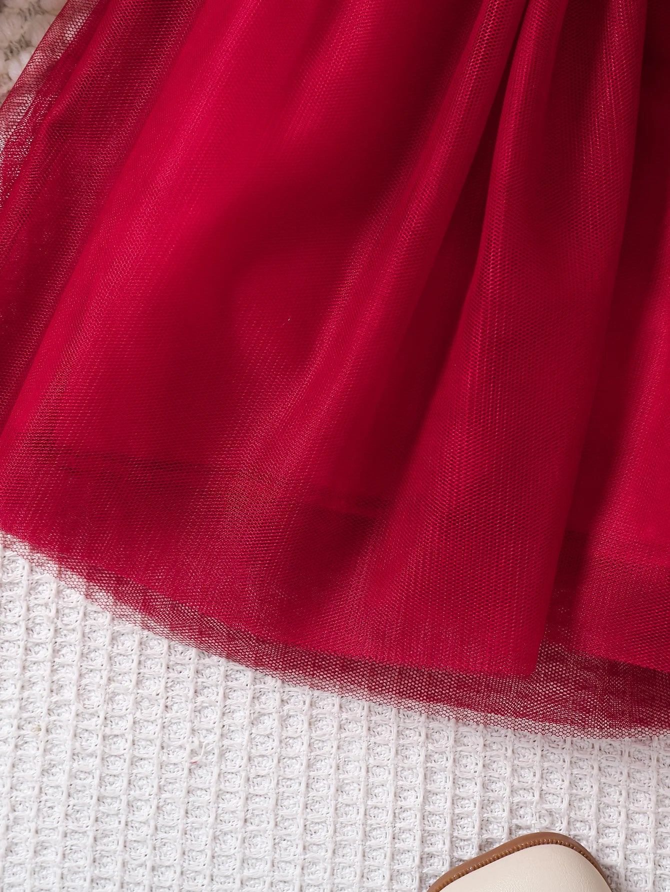 Vestido Infantil Festa Vermelho com Estampa de Estrelas e Saia de Tule