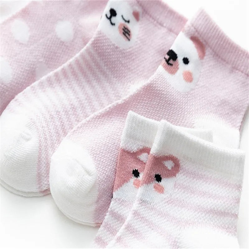 Kit 5 Pares de Meias Infantis com Estampa Animal – Conforto, Estilo e Diversão para os Pequenos