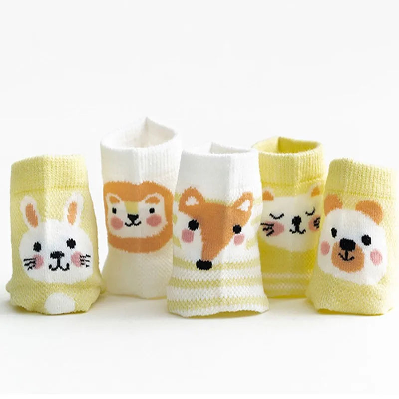 Kit 5 Pares de Meias Infantis com Estampa Animal – Conforto, Estilo e Diversão para os Pequenos
