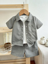 Conjunto Infantil Camisa e Shorts Bege