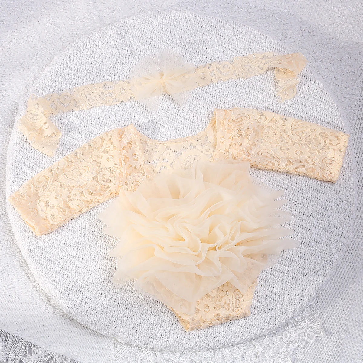 Body Infantil de Renda com Tule – Rosa Antigo