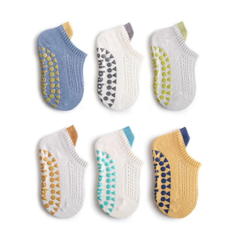 Meias Antiderrapantes para Bebê Missvi com Solado Emborrachado - COMPRE 1 LEVE 3