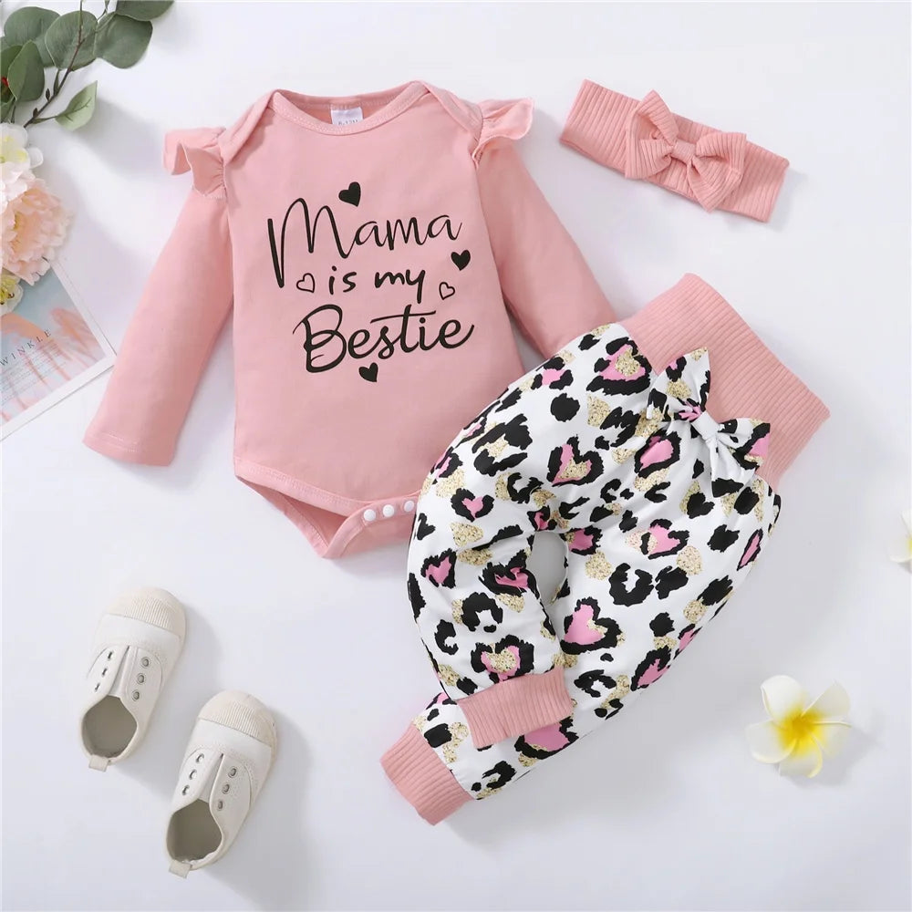 Conjunto Infantil Feminino "Mama is My Bestie" – Estilo e Conforto para o Dia a Dia