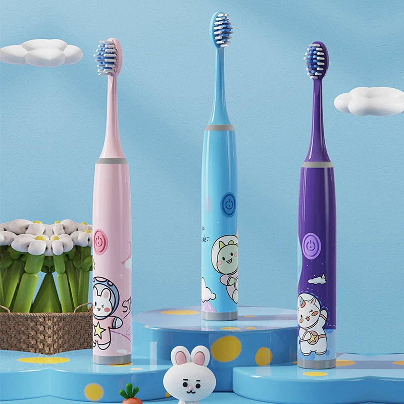Escova de Dente Elétrica Infantil Missvi Série Espacial Cartoon