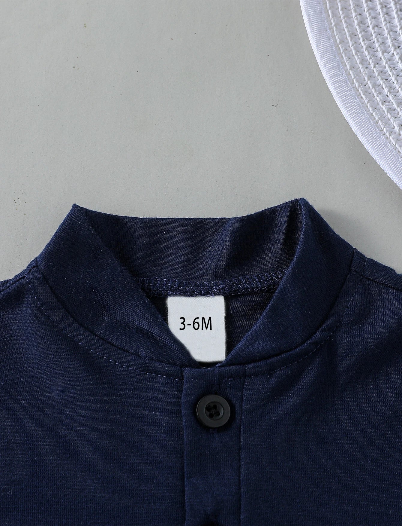 Conjunto Infantil Masculino Polo Azul Marinho e Bermuda Branca