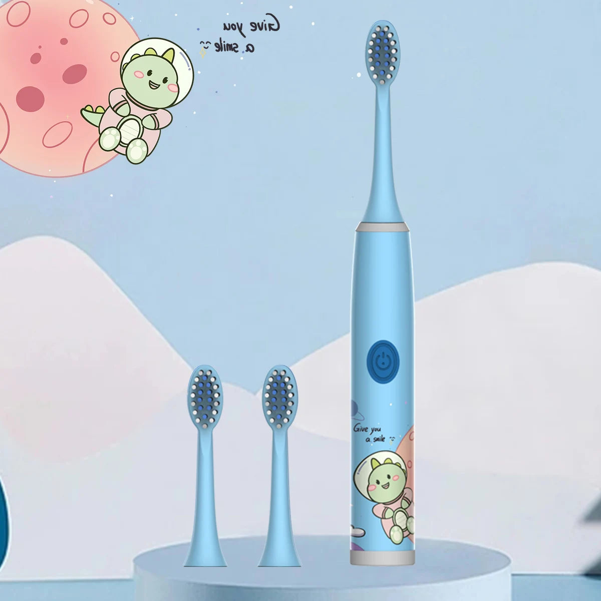 Escova de Dente Elétrica Infantil Missvi Série Espacial Cartoon