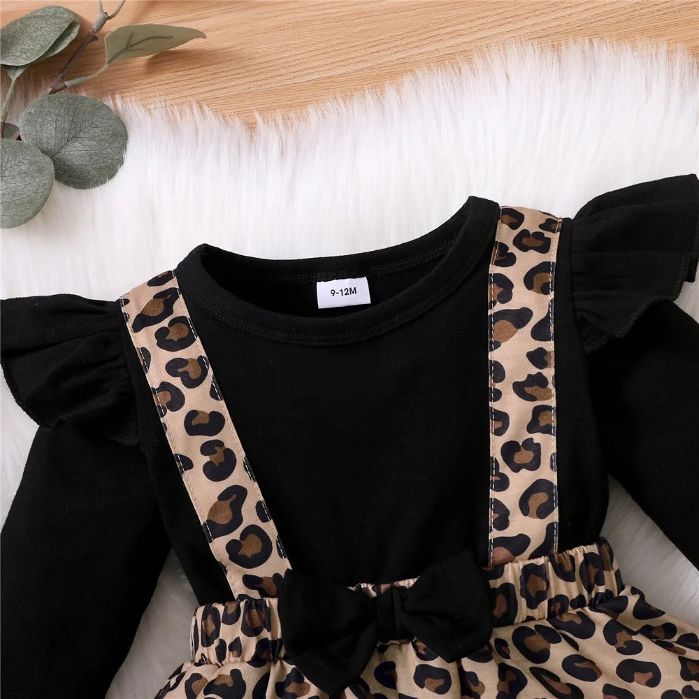 Macacão Infantil com Saia de Alça Estampa Animal Print – Estilo Selvagem com Conforto