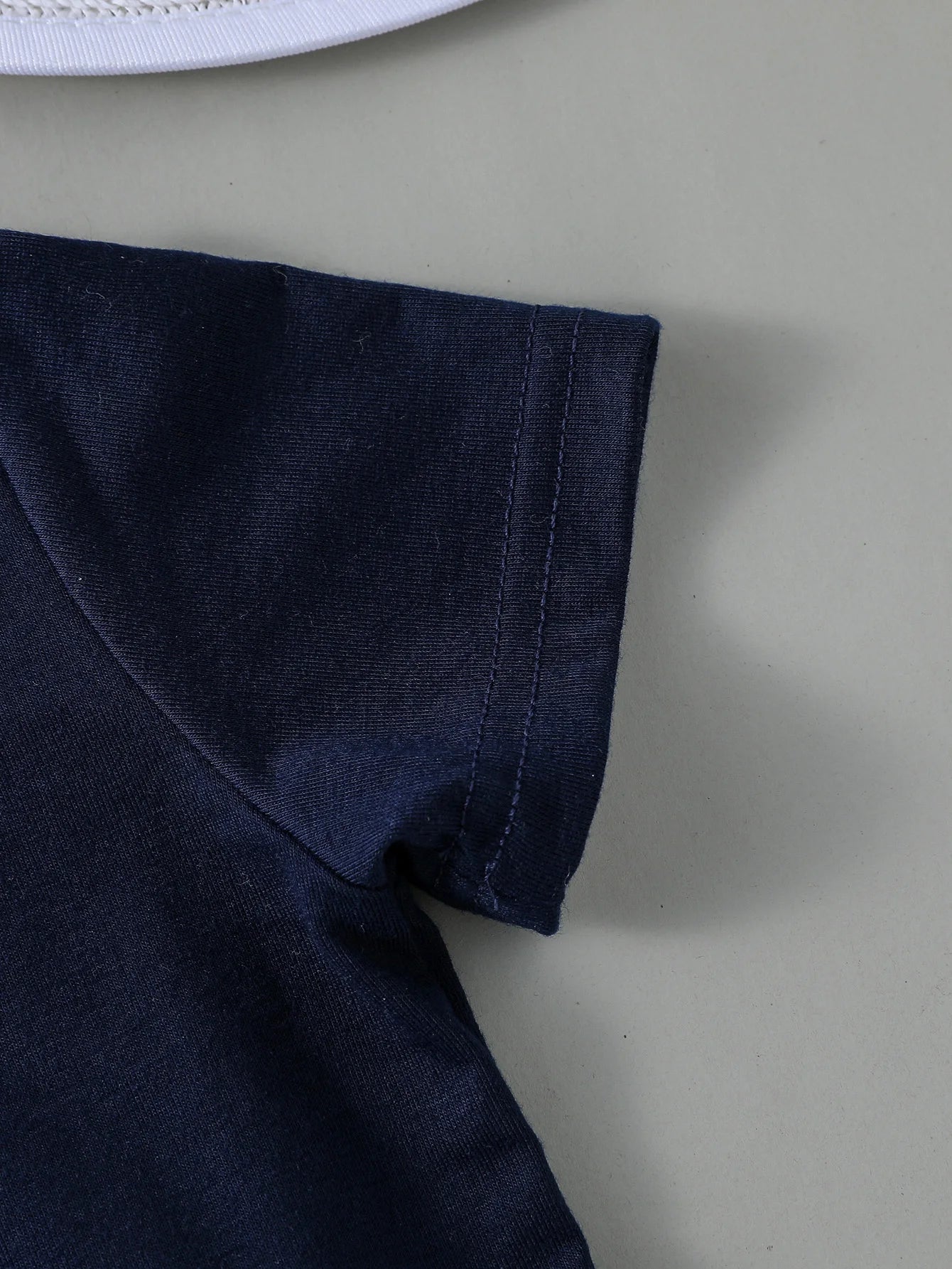 Conjunto Infantil Masculino Polo Azul Marinho e Bermuda Branca