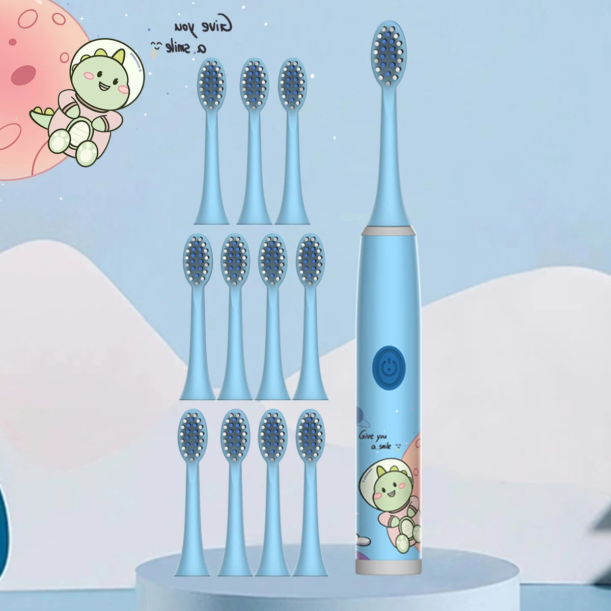 Escova de Dente Elétrica Infantil Missvi Série Espacial Cartoon