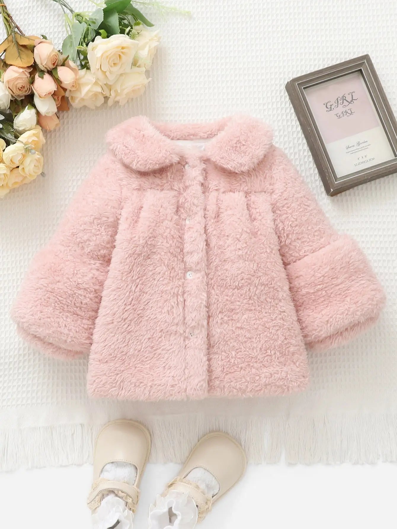 Casaco Infantil Feminino Peluciado Rosa – Conforto e Elegância para o Inverno