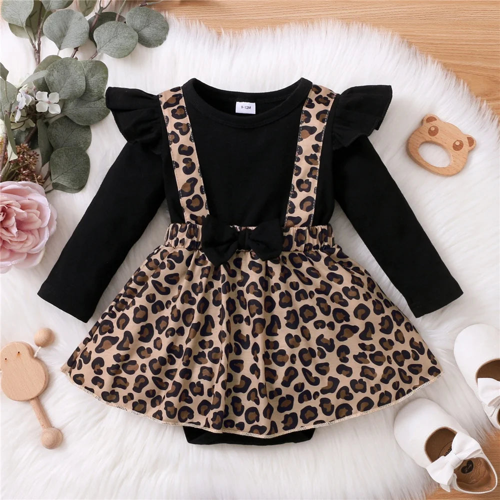 Macacão Infantil com Saia de Alça Estampa Animal Print – Estilo Selvagem com Conforto