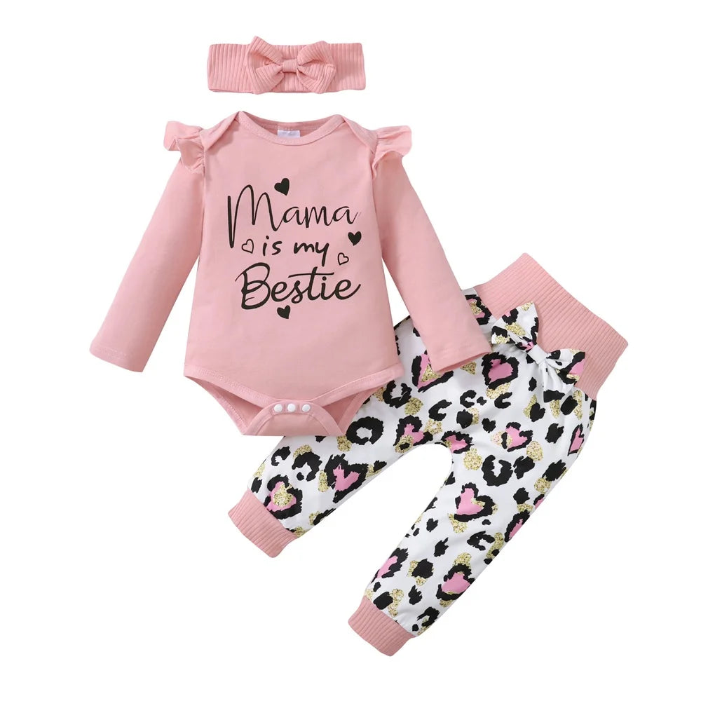 Conjunto Infantil Feminino "Mama is My Bestie" – Estilo e Conforto para o Dia a Dia