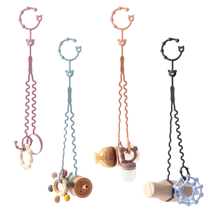 Corrente de Silicone Multiuso para Carrinho de Bebê