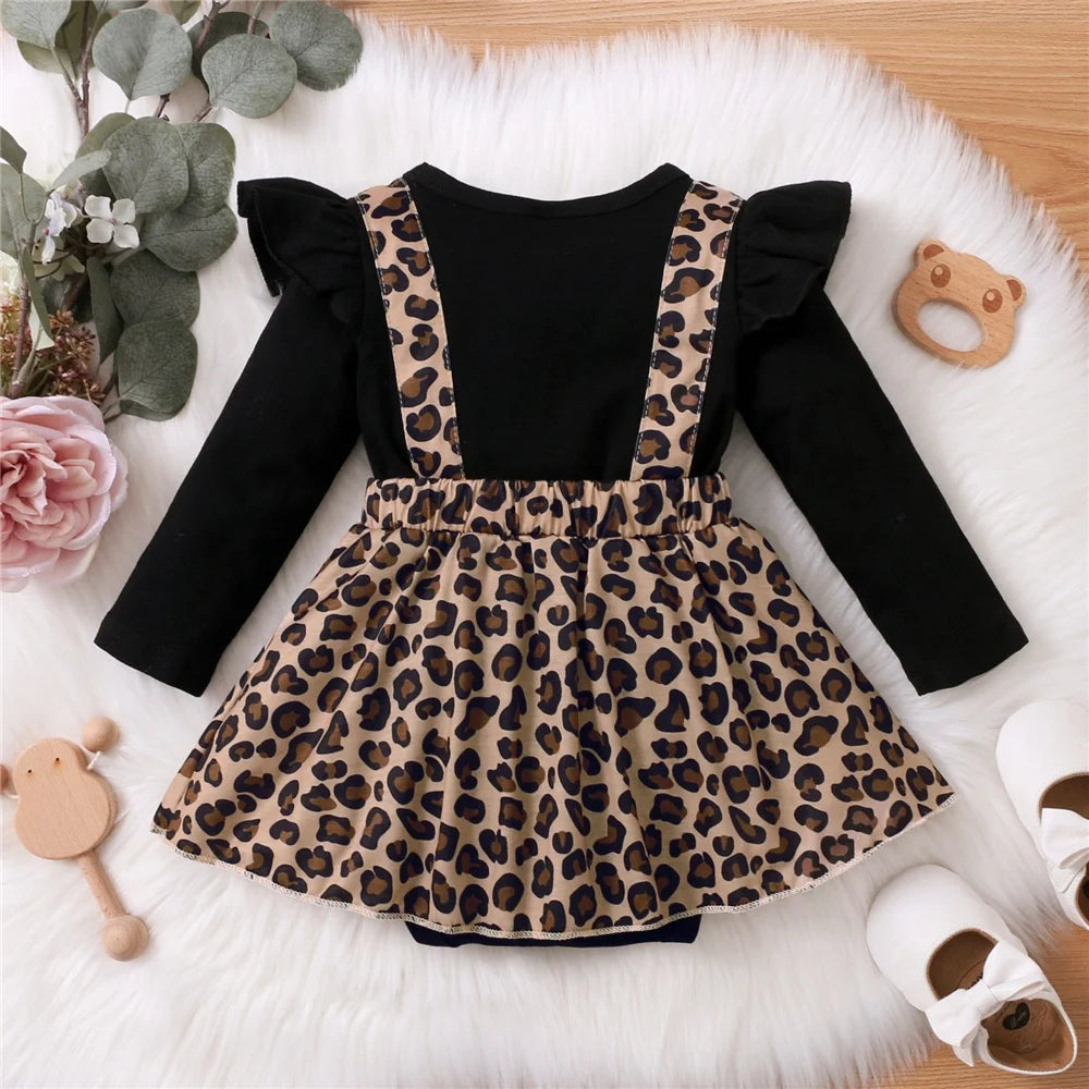 Macacão Infantil com Saia de Alça Estampa Animal Print – Estilo Selvagem com Conforto