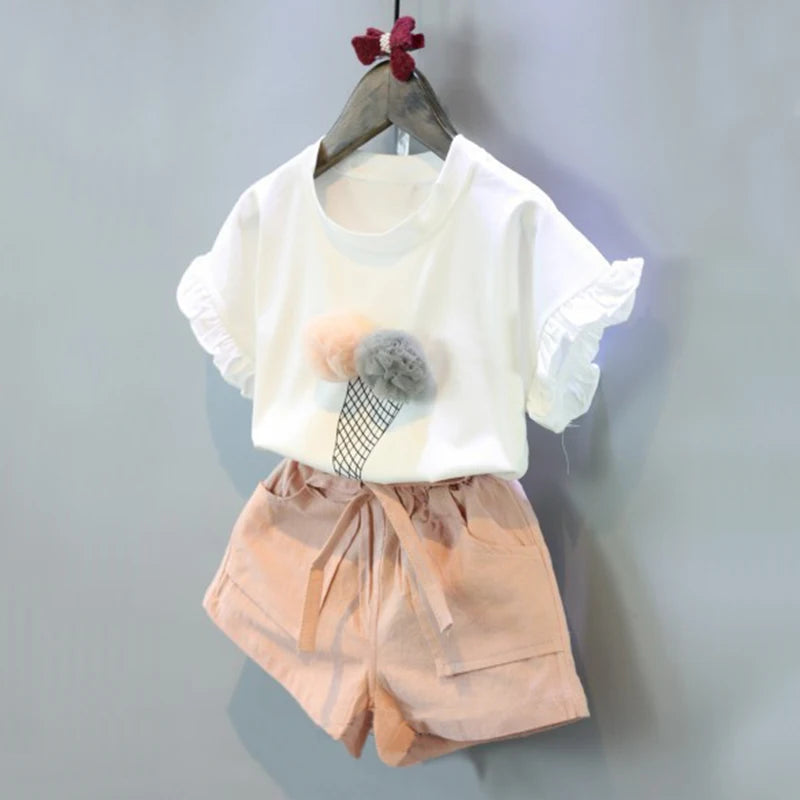 Conjunto Infantil Feminino Sorvetinho – Conforto e Estilo para o Dia a Dia