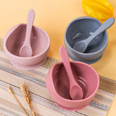 Kit 2 Tigela com Colher de Silicone Infantil com Base Antiderrapante – Segurança, Praticidade e Estilo nas Refeições