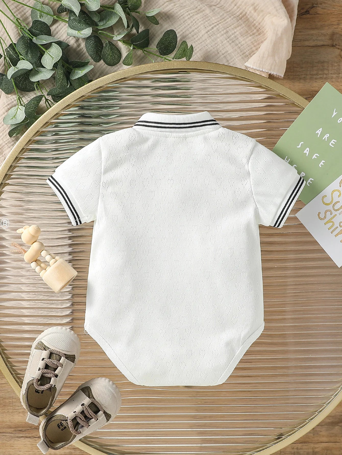 Body Polo Infantil Branco – Conforto e Elegância para o Seu Bebê