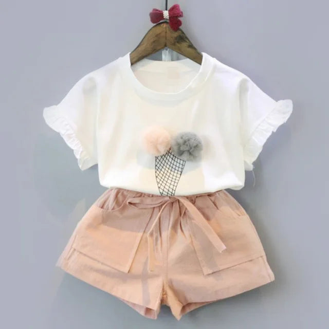Conjunto Infantil Feminino Sorvetinho – Conforto e Estilo para o Dia a Dia