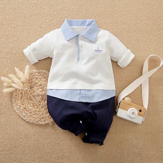 Conjunto Infantil Polo Marinho com Camisa e Calça
