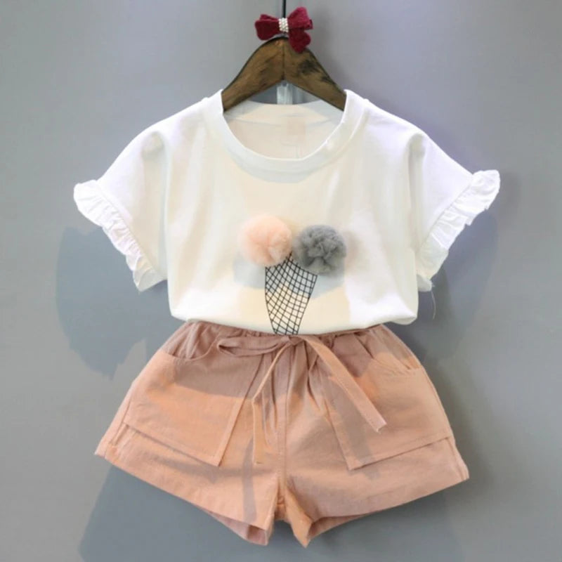 Conjunto Infantil Feminino Sorvetinho – Conforto e Estilo para o Dia a Dia