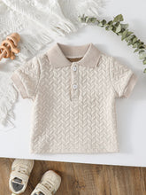 Camisa Polo Infantil Tricot Bege