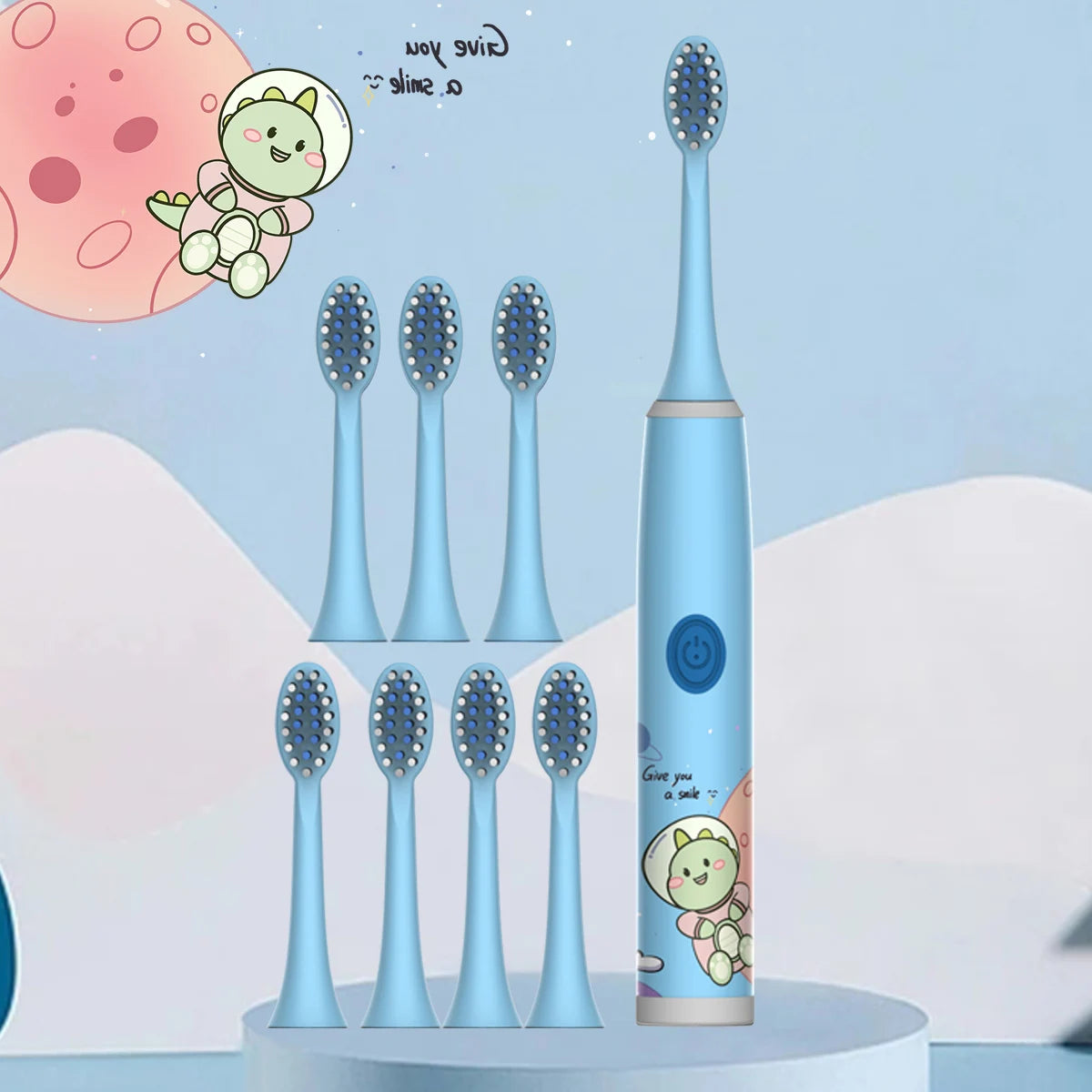 Escova de Dente Elétrica Infantil Missvi Série Espacial Cartoon