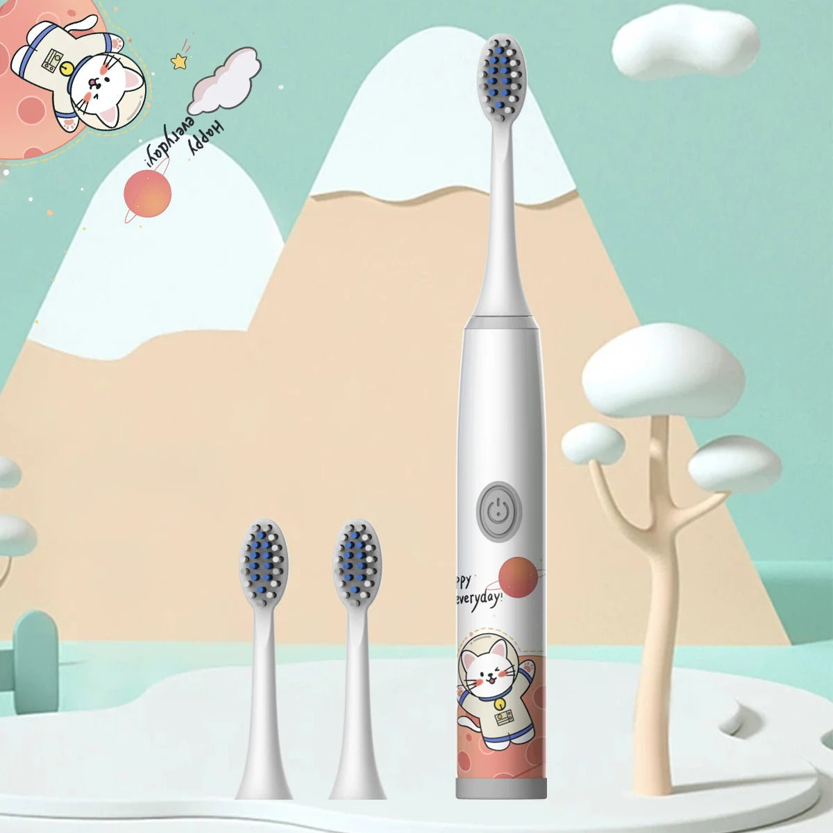 Escova de Dente Elétrica Infantil Missvi Série Espacial Cartoon
