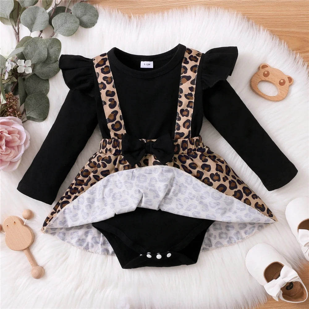 Macacão Infantil com Saia de Alça Estampa Animal Print – Estilo Selvagem com Conforto