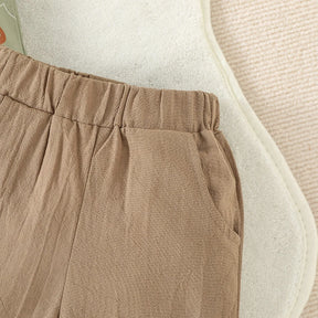 Conjunto Infantil Safari Camisa Verde e Bermuda Marrom