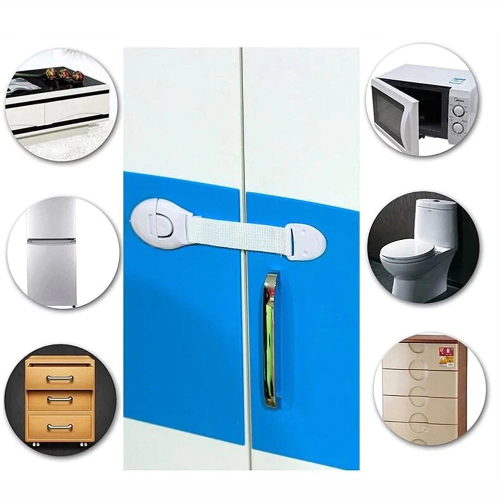 Kit com 10 Travas de Segurança Infantil Missvi para Gavetas e Portas