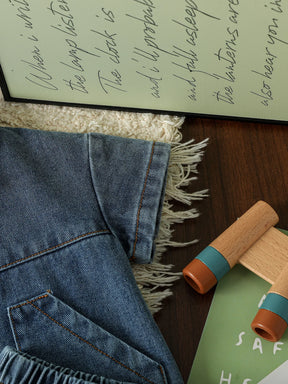 Conjunto Infantil Jeans Camisa e Shorts