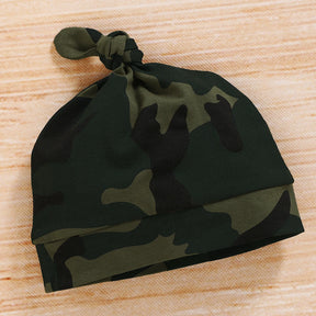 Conjunto Bebê Militar "Mama’s Boy" com Body, Calça e Gorro