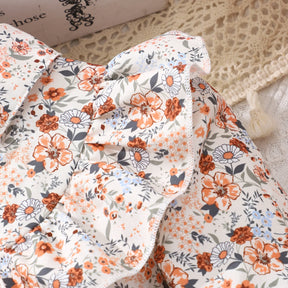 Vestido Infantil Floral com Saia de Tule e Laço – 2 a 7 Anos