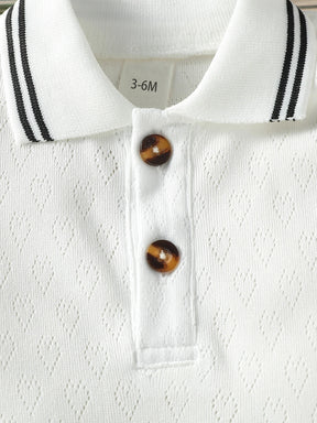 Body Polo Infantil Branco – Conforto e Elegância para o Seu Bebê