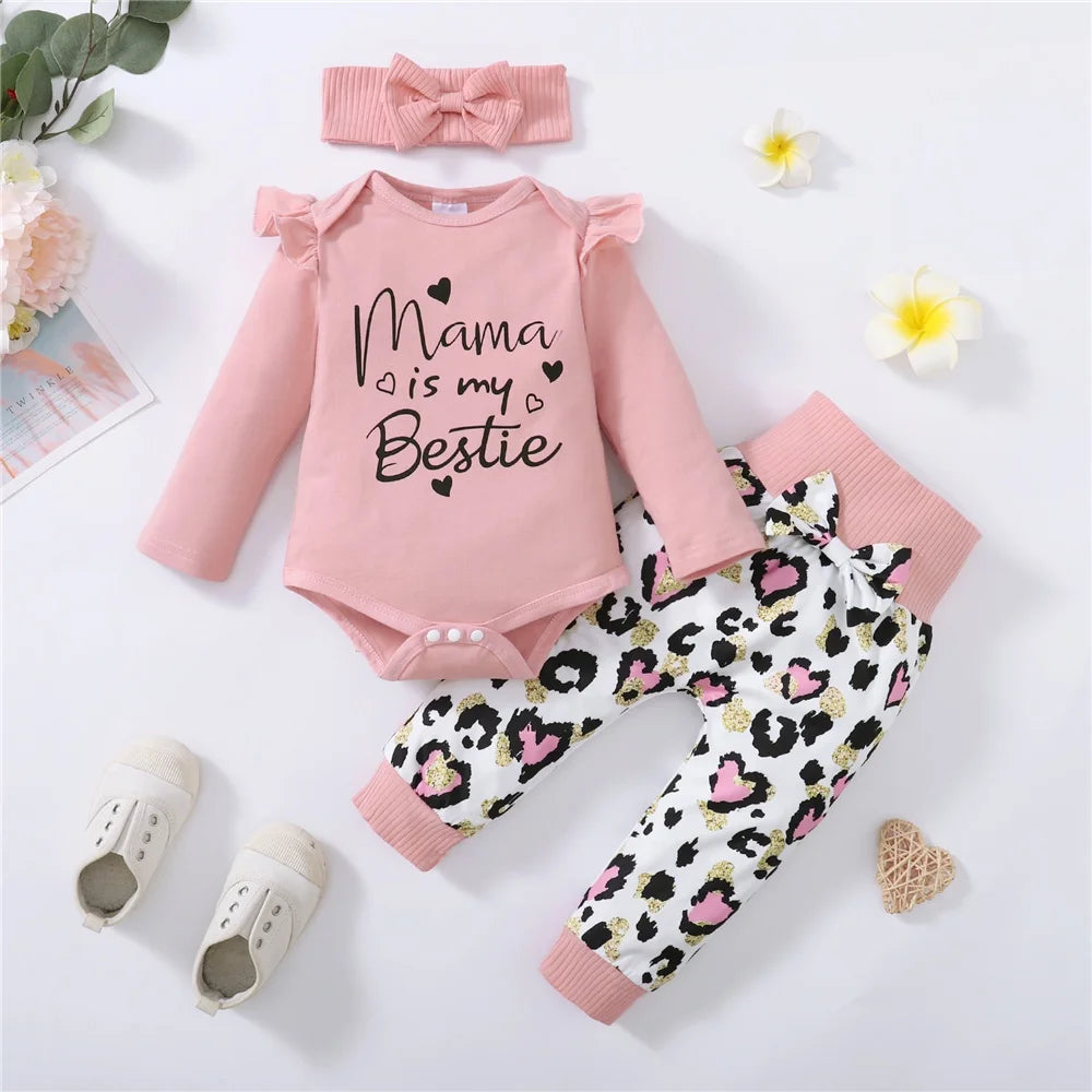 Conjunto Infantil Feminino "Mama is My Bestie" – Estilo e Conforto para o Dia a Dia