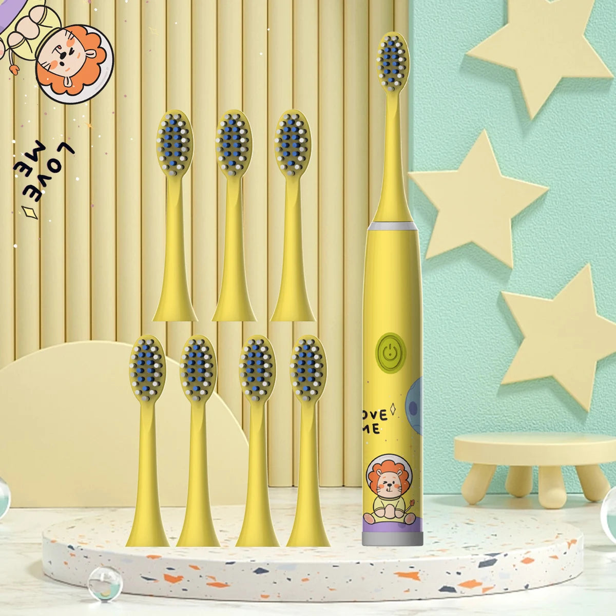 Escova de Dente Elétrica Infantil Missvi Série Espacial Cartoon