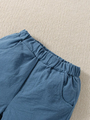 Conjunto Infantil Camisa Social e Shorts de Algodão
