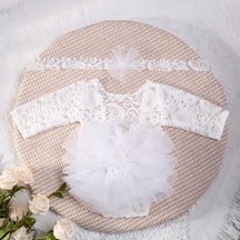 Body Infantil de Renda com Tule – Rosa Antigo