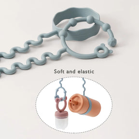 Corrente de Silicone Multiuso para Carrinho de Bebê