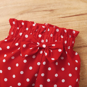 Conjunto Infantil Coração Vermelho com Poás