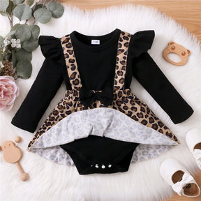 Macacão Infantil com Saia de Alça Estampa Animal Print – Estilo Selvagem com Conforto