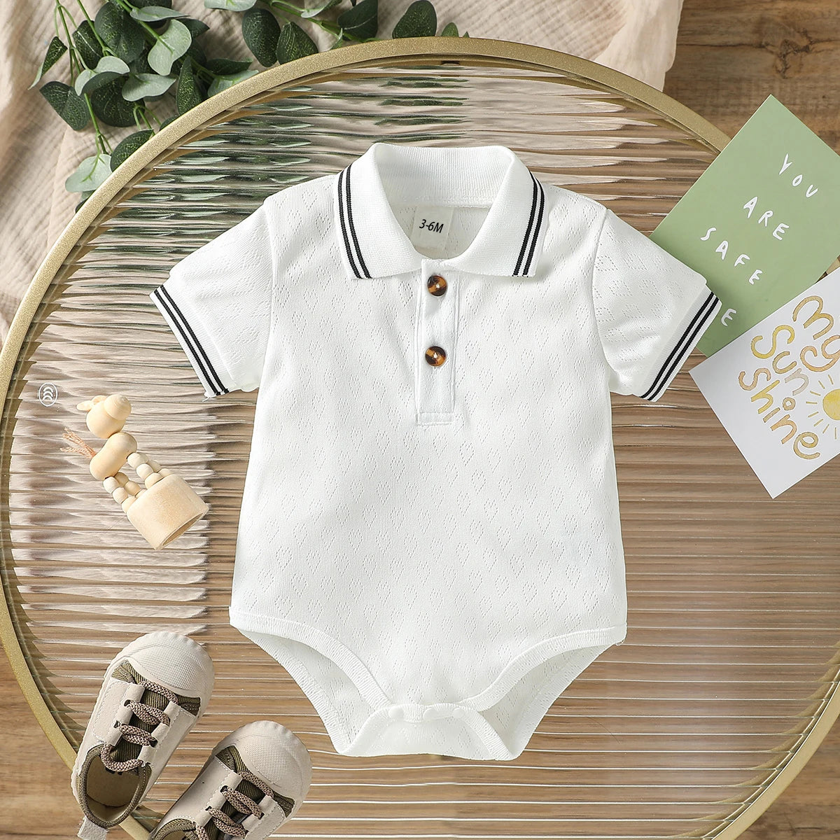 Body Polo Infantil Branco – Conforto e Elegância para o Seu Bebê