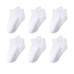 KIT 6 Meias Infantis Antiderrapantes Cano Baixo – Conforto e Segurança para os Pequenos